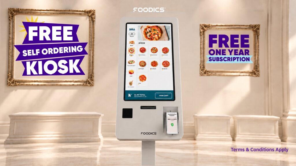 Free self-ordering kiosk and one free year of subscription